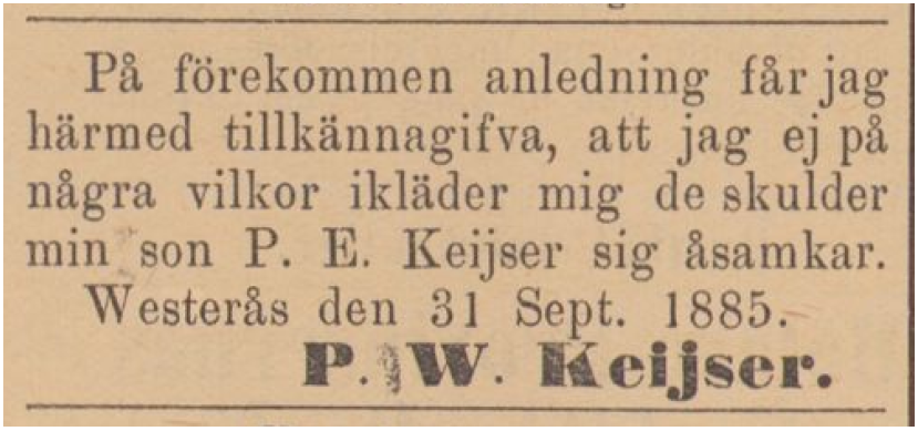 Tidningsurklipp från VLT