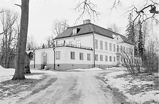 Herrgårdsbyggnad, utsikt från uppfart
