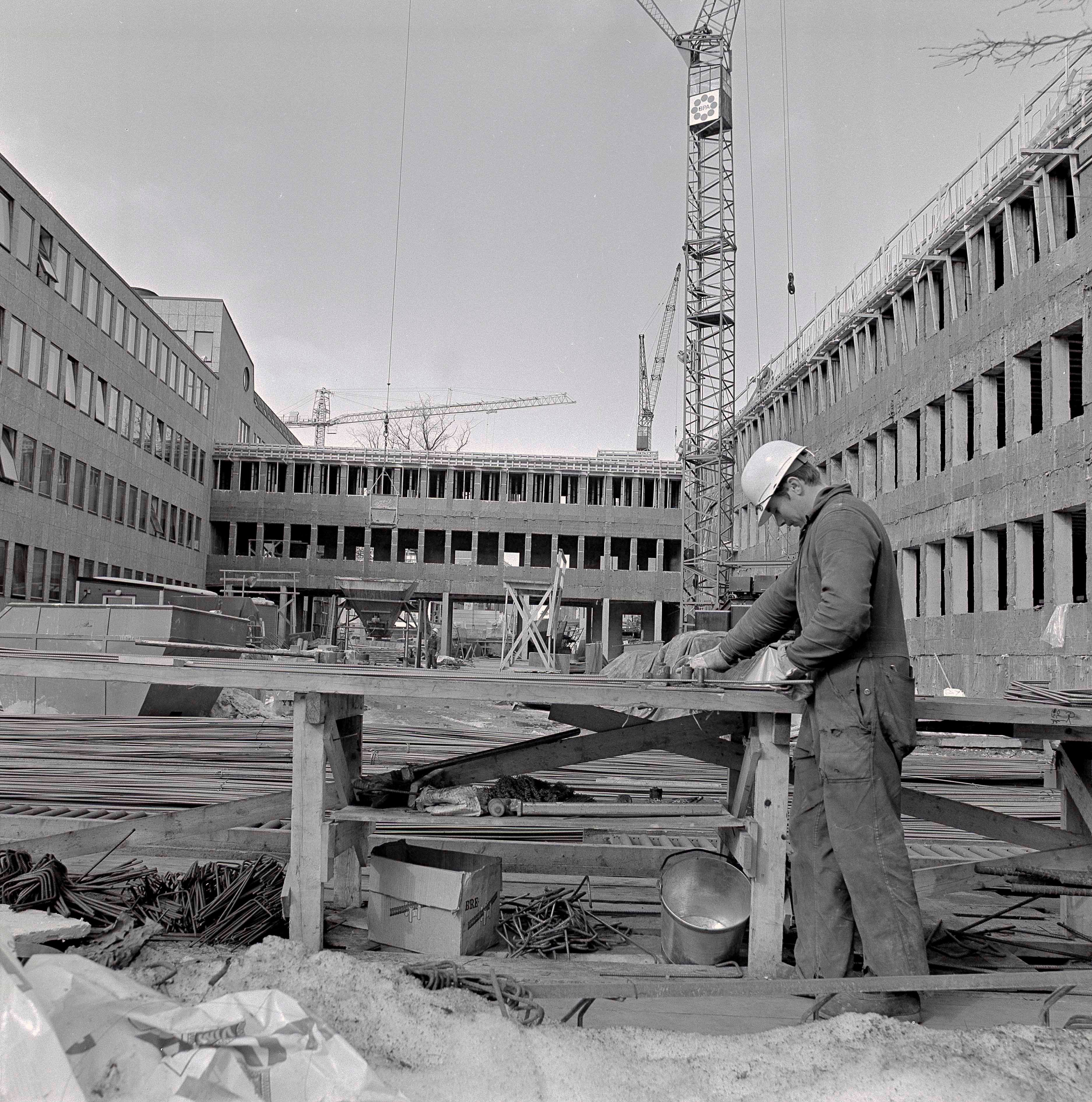 Västerås stadshus under uppförande